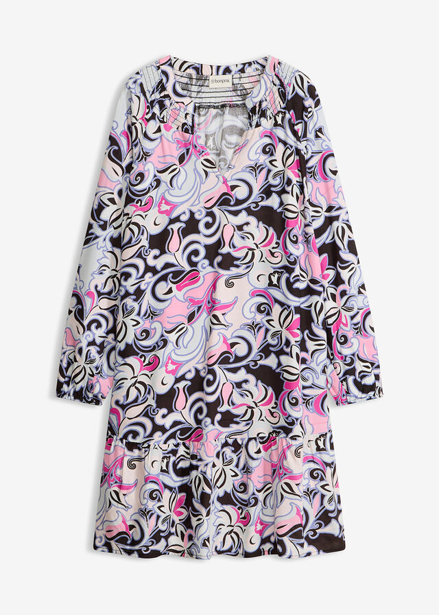 Vestido tipo túnica de viscosa fluida