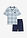 Pijama corto de algodón puro - azul marino-índigo-azul pálido-azul vaquero a cuadros - bonprix