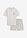 Pijama corto - Gris claro jaspeado-blanco de rayas - bonprix