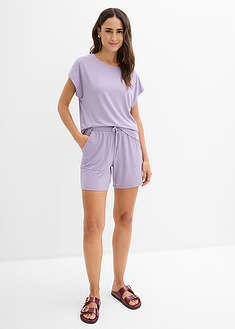 Camiseta y pantalón corto de suave mezcla de viscosa (2 piezas)