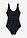 Bañador con ligero efecto moldeador y pliegues decorativos - Negro - bonprix