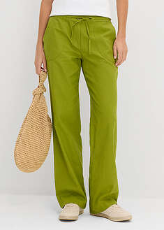 Pantalón ancho con lino