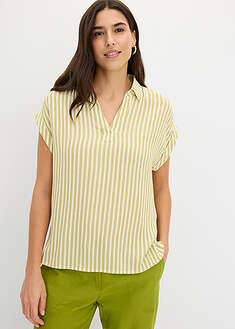 Blusa de viscosa fluida con manga corta