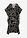 Vestido tipo caftán de mezcla de viscosa - Negro + blanco perla - bonprix