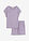 Camiseta y pantalón corto de suave mezcla de viscosa (2 piezas) - violeta ahumado - bonprix