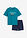 Pijama corto - Azul marino + turquesa cobalto - bonprix