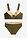 Bikini reductor con insertos dorados (2 piezas) - Verde oliva oscuro-dorado - bonprix