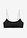 Top de bikini tipo bustier con costuras blancas en contraste - Negro - bonprix