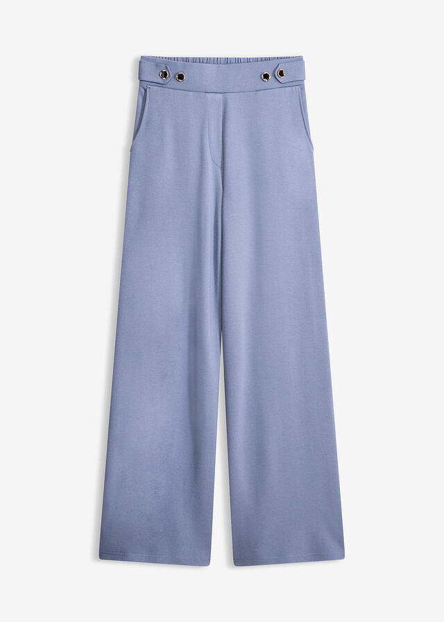 Pantalón de punto con cierre decorativo