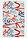 Alfombrilla de baño con espuma viscoelástica - blanco-azul-rojo con rayas - bonprix