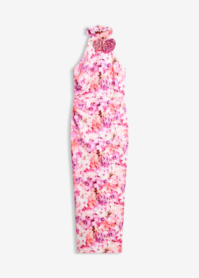 Vestido de noche con adornos florales