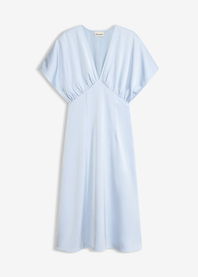 Vestido largo de satén brillante