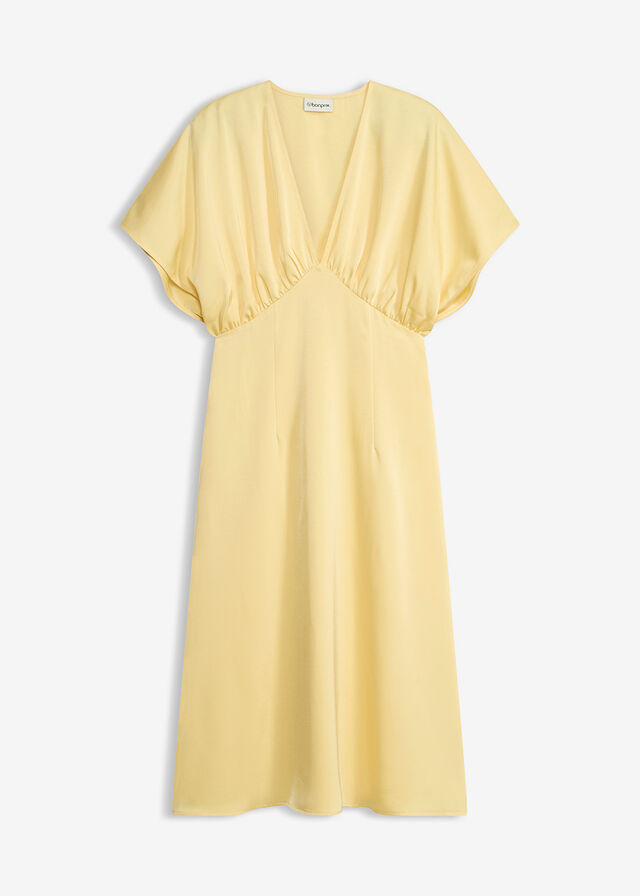 Vestido largo de satén brillante