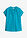 Blusa de manga corta con botones ocultos - Azul laguna - bonprix