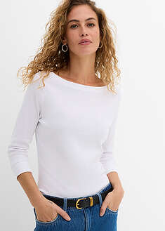 Camiseta elástica con escote en forma de U