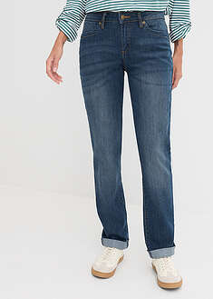 Vaqueros straight, high waist, elásticos