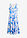 Vestido largo de satén brillante - Azul de flores - bonprix