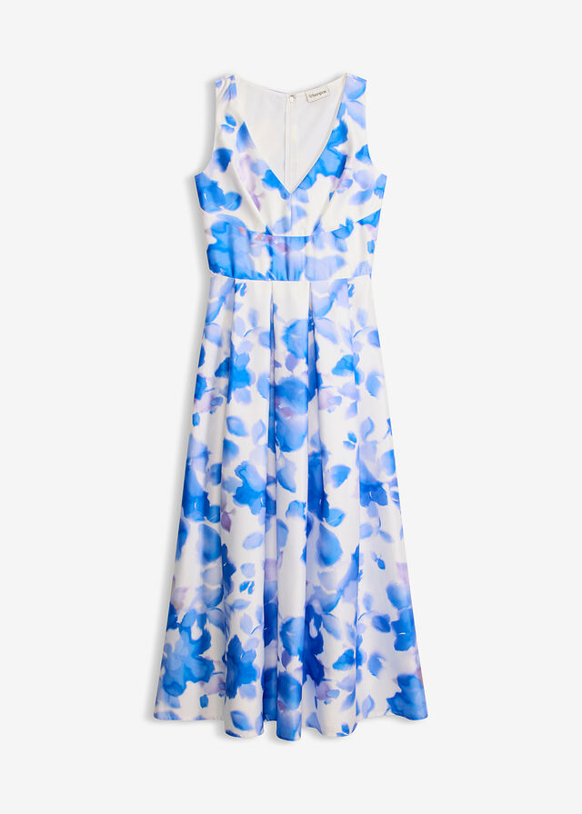 Vestido largo de satén brillante