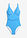 Bañador con fruncido - azul con rayas - bonprix