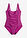 Traje de baño con efecto moldeador medio y aspecto cruzado - Lila - bonprix