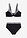 Bikini reductor con tirantes acolchados (2 piezas) - Negro-blanco - bonprix