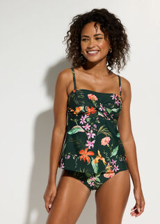 Tankini tipo bandeau con aspecto cruzado (2 piezas)