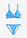 Bikini con aspecto cruzado (2 piezas) - Azul-blanco con rayas - bonprix