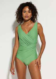 Bañador con efecto moldeador medio y efecto cruzado