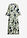 Vestido largo de viscosa fluida - azul marino-blanco-verde claro - bonprix