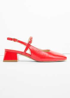 Zapatos con talón al descubierto y tira