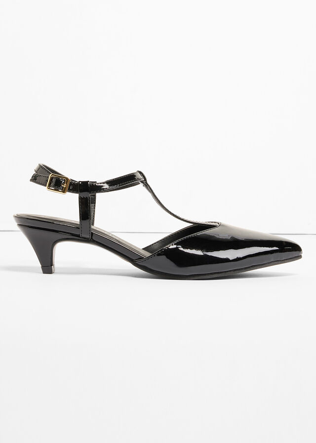 Zapatos de tacón con aspecto de charol