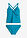 Tankini (2 piezas) con volantes - Azul petróleo - bonprix