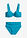 Bikini balconette con tirantes acolchados (2 piezas) - Azul petróleo - bonprix