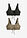 Top de bikini tipo bustier con lazos (2 unidades) - estampado leo gris oscuro-beige - bonprix