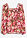 Blusa con dobladillo abullonado - rojo rubí con flores - bonprix