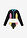 Bikini de manga larga (2 piezas) - negro-rosa flamenco-amarillo - bonprix