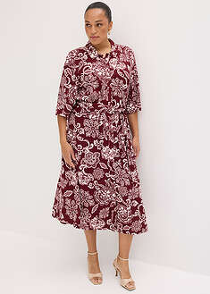 Vestido camisero de viscosa fluida