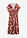 Vestido de punto de mezcla de viscosa fluida - Rojo desierto/arena claro estampado - bonprix