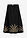 Falda larga con bordado - Negro-arena claro - bonprix