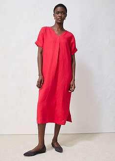 Vestido tipo caftán de lino puro