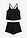 Tankini de material de secado rápido con pantalón corto de baño (2 piezas) - Negro - bonprix