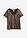 Camiseta de lino puro con lúrex - marrón oscuro-oro - bonprix
