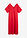 Vestido tipo caftán de lino puro - Rojo - bonprix