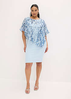 Vestido de cóctel con capa de lentejuelas
