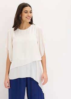 Blusa con cremallera con aspecto de capas