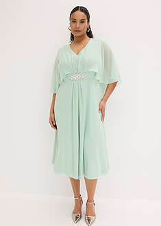 Vestido de gasa con aplicación de piedras