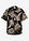 Camisa de manga corta de algodón orgánico puro - Negro estampado - bonprix