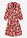 Vestido midi de mezcla de viscosa fluida - rojo rubí con flores - bonprix