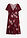 Vestido de punto de mezcla de viscosa - Rojo avellana/rosa de flores - bonprix
