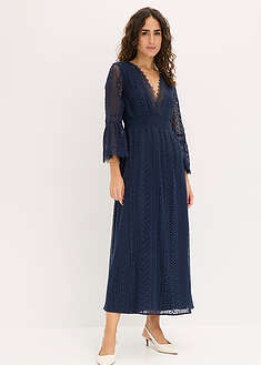 Vestido largo con aspecto crochet